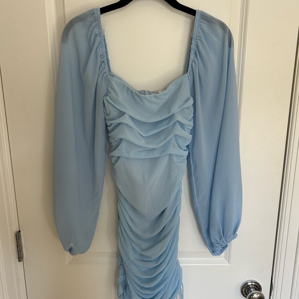 Hello Molly Light Blue Long Sleeve Dress